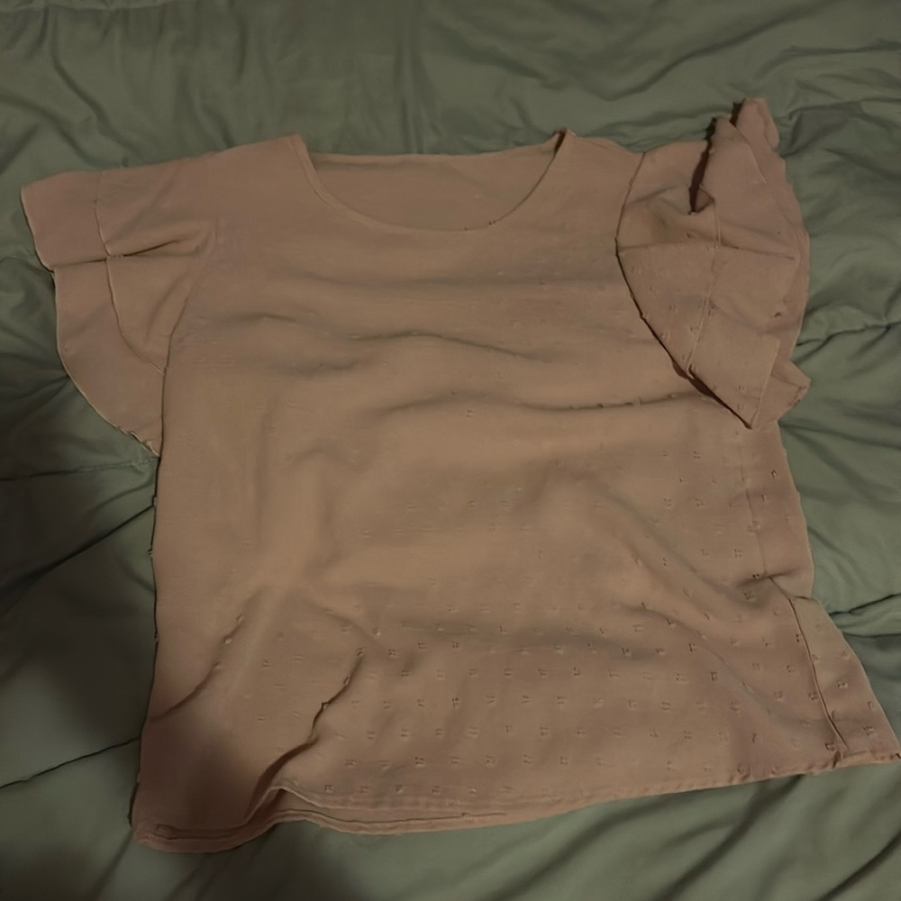 Women’s  blouse , pink ,ruffled